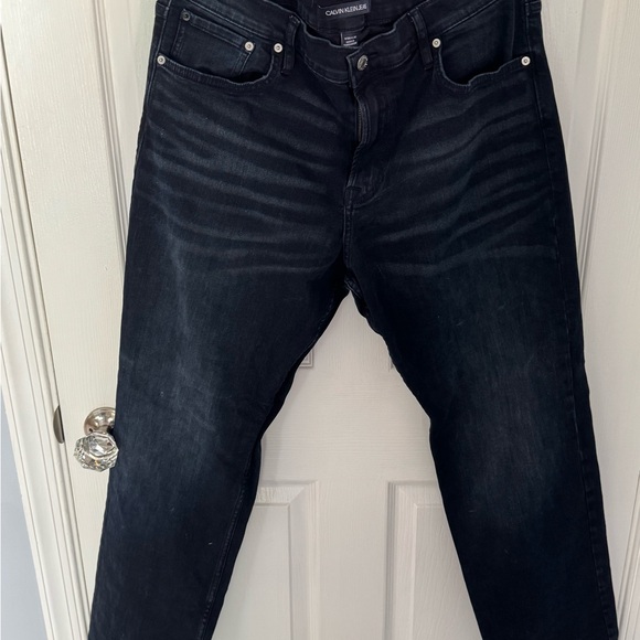 Calvin Klein Men's Dark Blue Skinny Jeans - Picture 1 of 6
